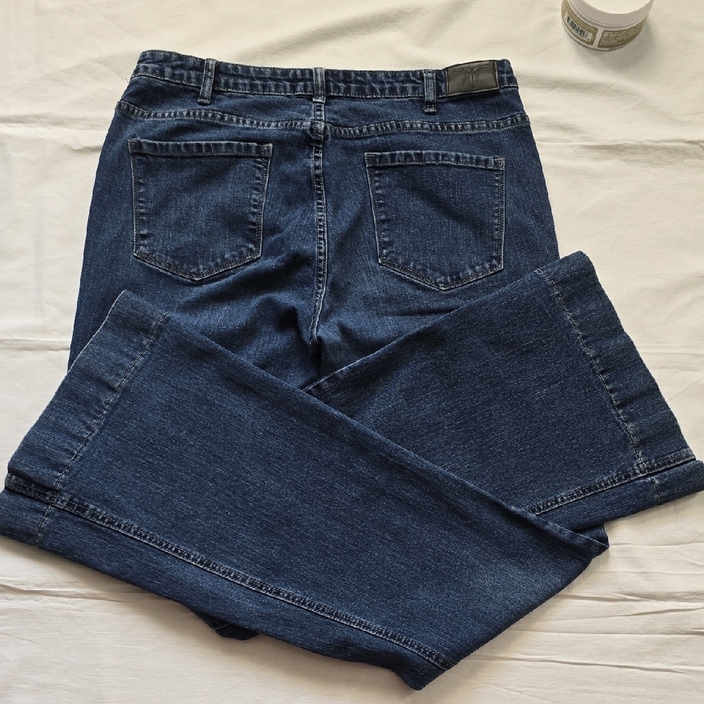 L&B Dark Blue Flare Jeans - Picture 12 of 15